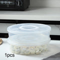 Dumplings Organizer Kitchen Organization for Food Cake Cheesecake Tortilla Pastry Round Pizza Keeper Refrigerator Organizer Bin