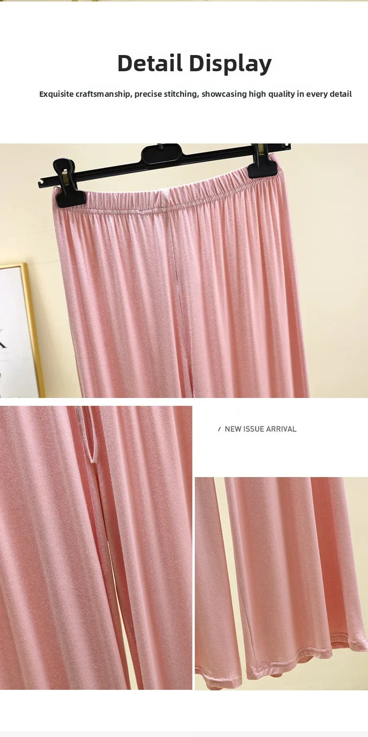 Modal Floor-Length Wide Leg Pants Loose Home Spwear  Color Versatile Casual Summer Thin Home Pants Women