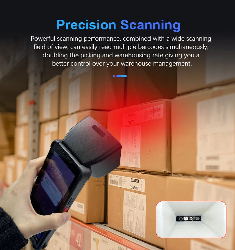 Industrial Level Rugged PDA Barcode Scanner for Data Collection Android Mobile Handheld with Stock Availability