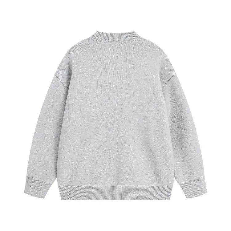 Men Korean Fashion Sweaters Solid Color Oversized Sweater Men Long Sleeve Shirts Autumn Winter Clothing Men Streetwear Pullovers