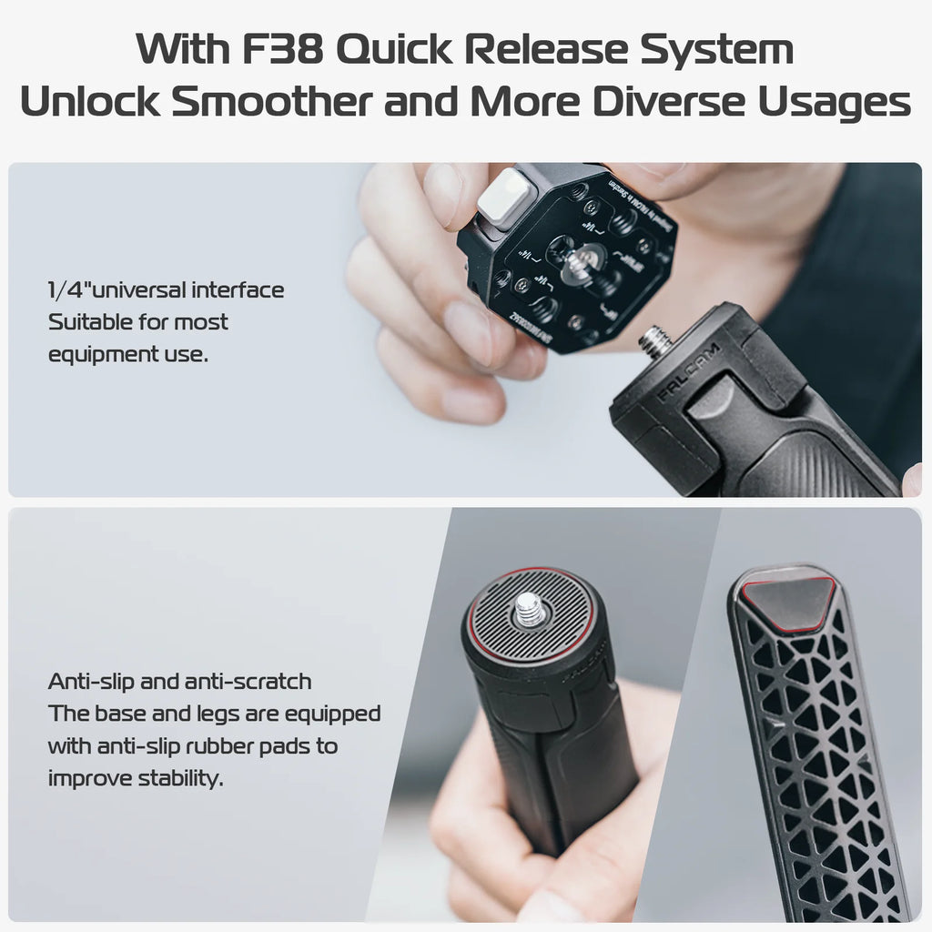 Ulanzi FALCAM TreeRoot Quick Release Desktop Tripod Portable Mini Tripod Handle for DJI Ronin Stabilizer F38 Quick Release Mount