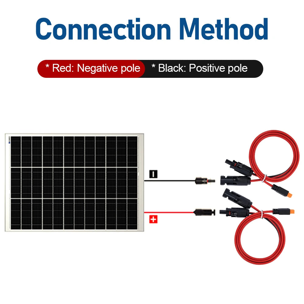 10AWG 12AWG XT60 Anti Spark Solar Cable PV Connector Wire for LiPo Battery Solar Power System - Durable PV Connector