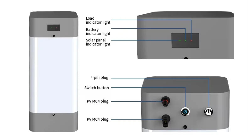 Solar Panel 100AH Lithium Battery Backup System for Communication Network Outdoor
