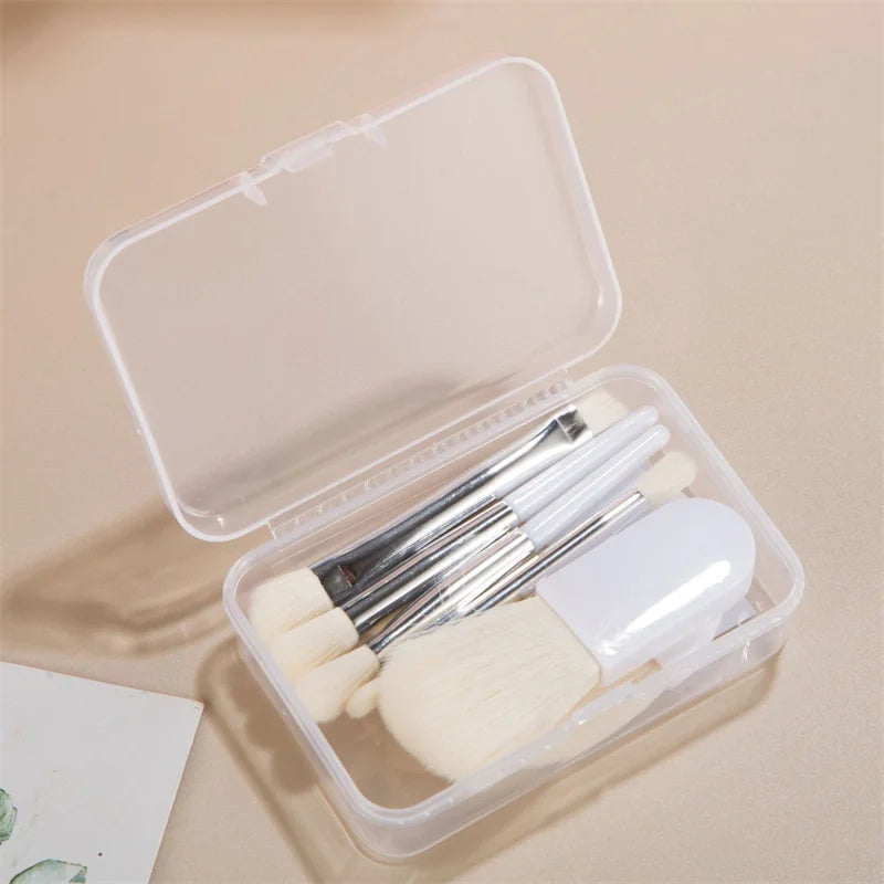 6Pcs Mini Makeup Brushes Set With Box Portable Cosmetic Powder Foundation Blush Blending Concealer Make Up Brushes Makeup Tool