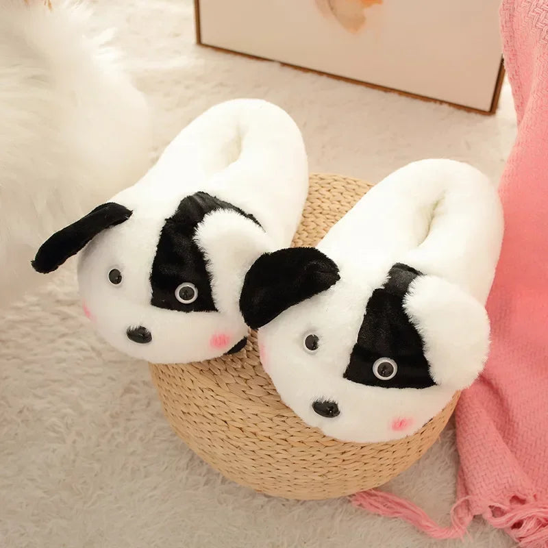 Cartoon Couples Home Slippers Men Women Winter Indoor Warmth Piglet Cotton Shoes Plush Floor Anti Slip Slippers Soft Bottom2024