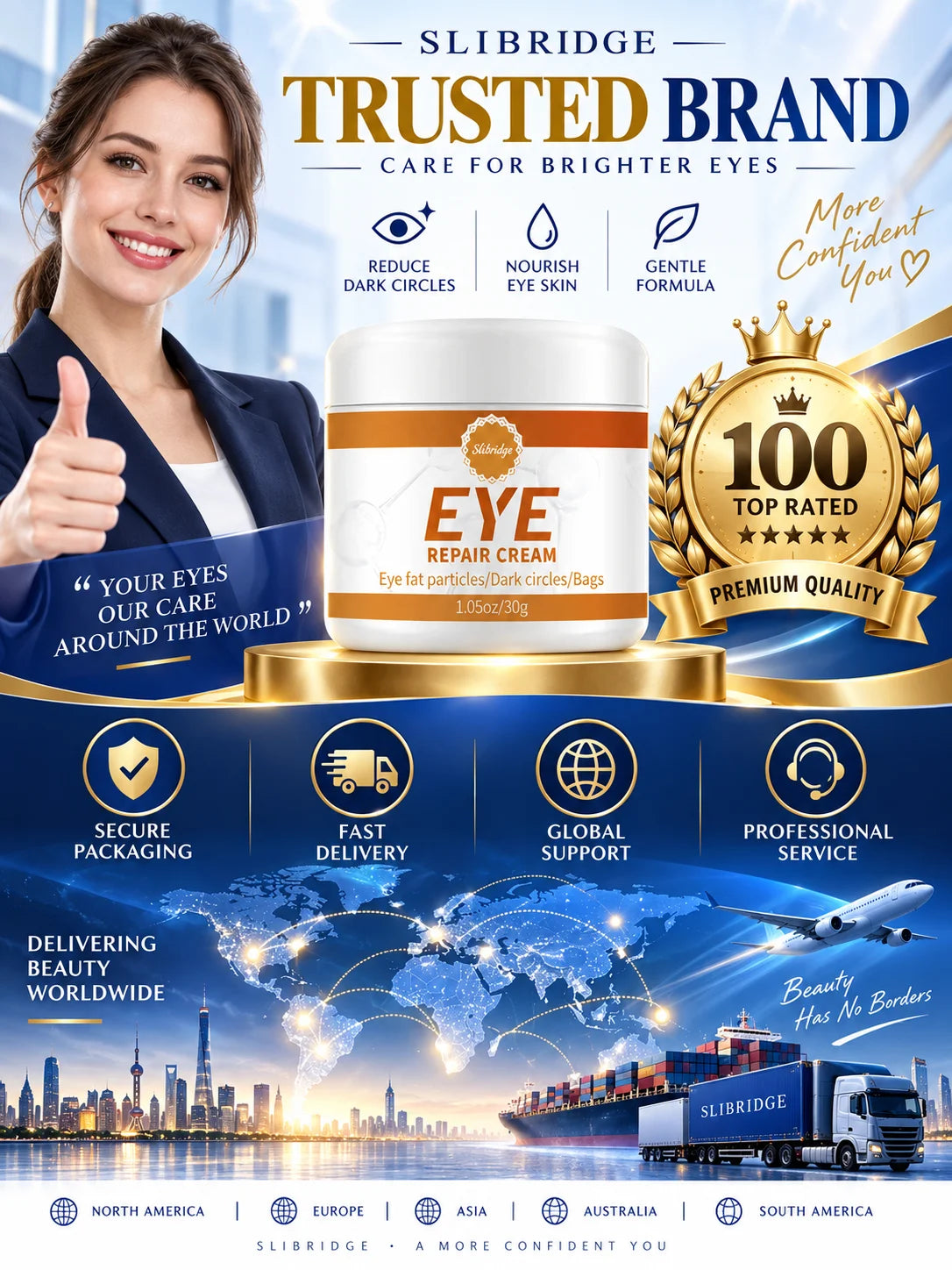 Fast Firming Eye Cream with Nourishes Eye Area Reduces Eye Bags Fades Dark Circles Daily Care for Men Women