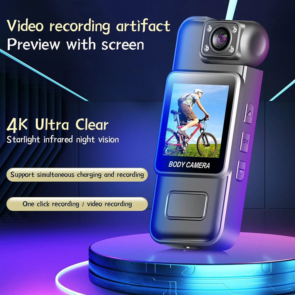 4K WiFi Mini Camera 1080P HD Portable Digital Video Recorder Infrared Night Vision Police BodyCam Sports DV Small Bike Camcorder