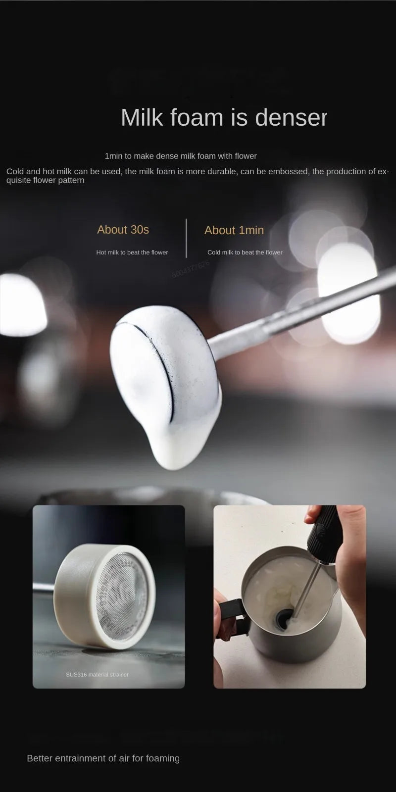 Wireless Electric Mini Milk Frother Coffee Whisk Portable Egg Beater Blender Kitchen Cooking Stirrer Cappuccino Coffee Maker