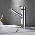 Pull-out Type Faucet Bathroom Basin Hot and Cold Water Tap Household Countertop Single Handle Faucet Bathroom Accessories