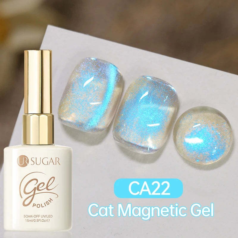 UR SUGAR 15ml Cat Magnetic Gel Jelly Glass Full Coverage Varnis Magnetic Gel Soak Off UV LED Gel Autumn Winter Xmas Manicure