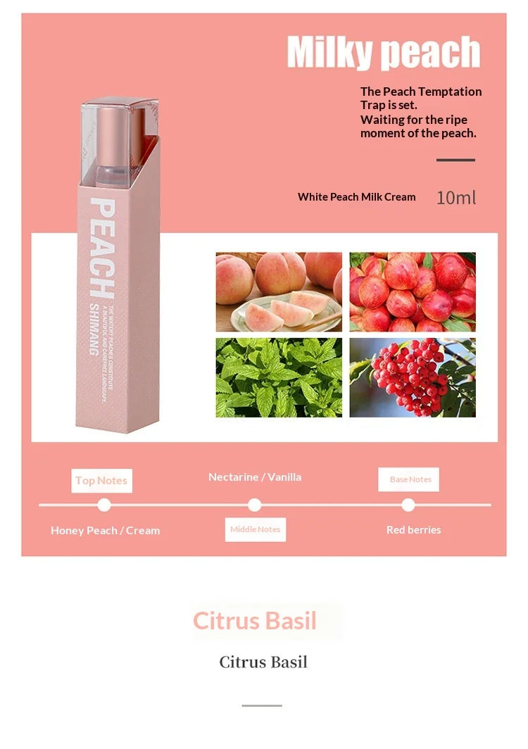 Floral Roll-On Perfume for Women & Men Long Lasting Light Fragrance Popular Scent for Young Girls Students Portable 10ml Parfum