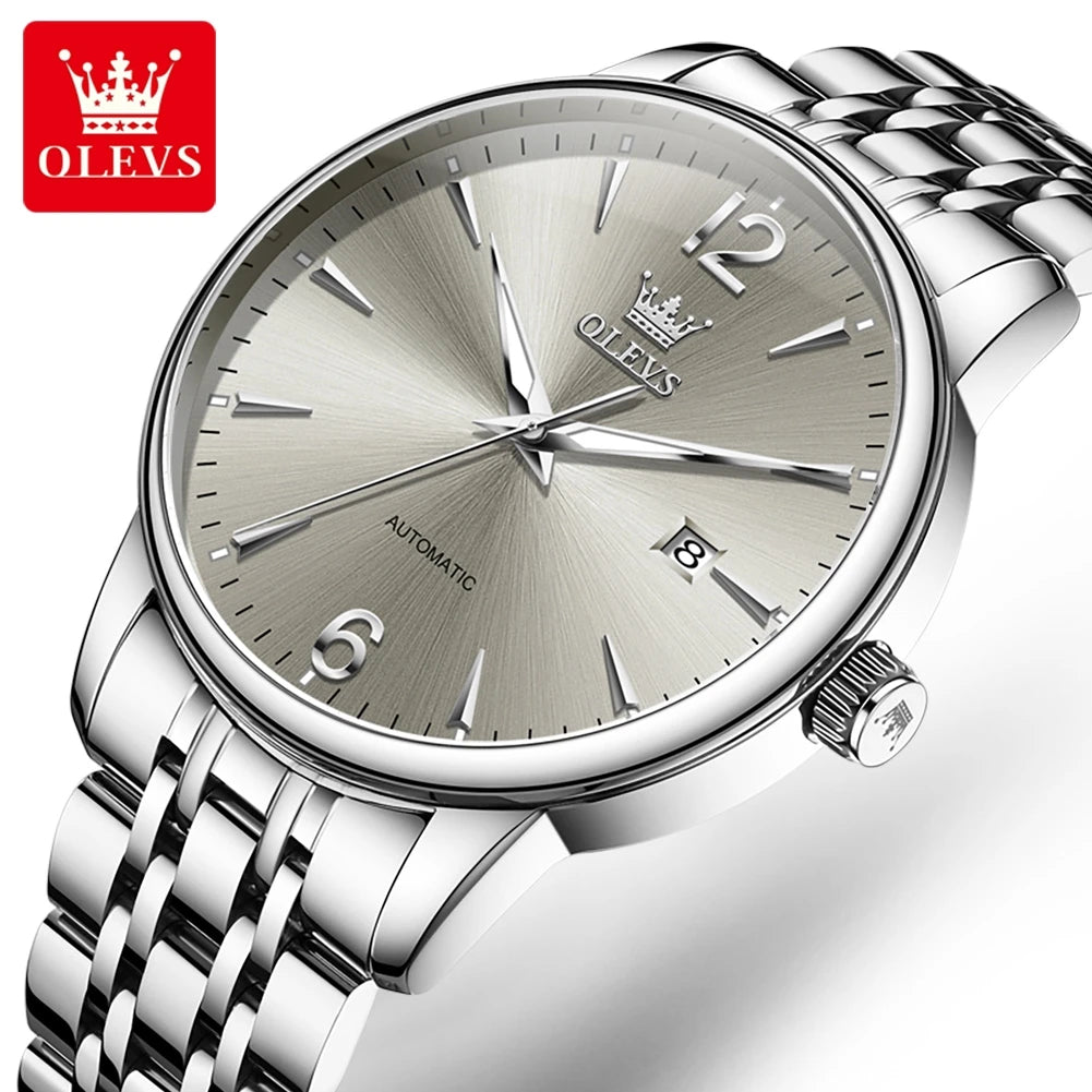 OLEVS 6741 Men Mechanical Watches 2025 New Luxury Automatic Watch Men Sapphire crystal Waterproof Moon Wrist Watch For Men