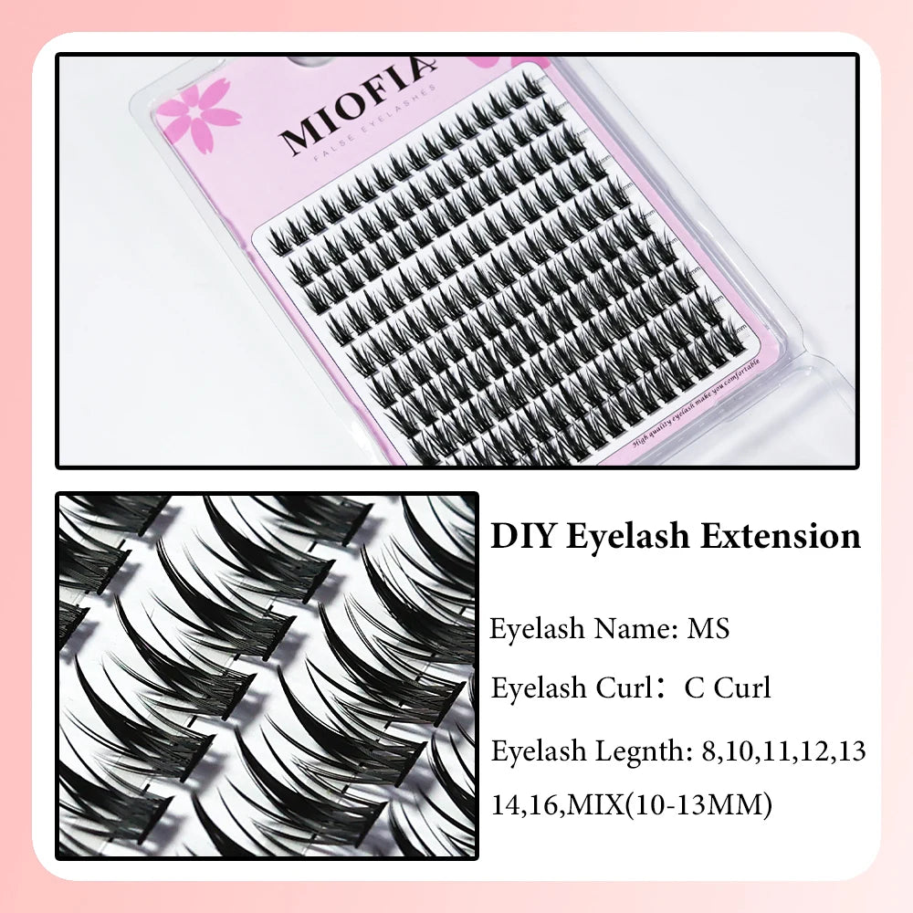 1 box/160 bunches Mink Eyelashes 3D Russian individual Eyelash cluster Natuaral Eyelash Extension Makeup Tools Lashes Wholesale