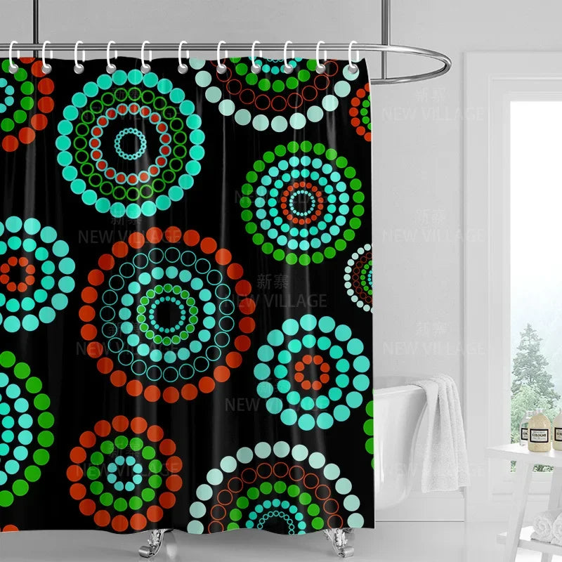 Home decoration shower curtains bathroom waterproof curtain fabric Living Room Modern Nordic Modern geometric pattern simple