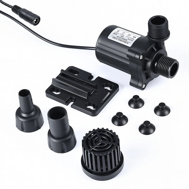 DC12V Brushless Direct-flow Water Pump for Garden Fountains Industrial Use Agricultural Irrigation Solar Water Supply EU Plug