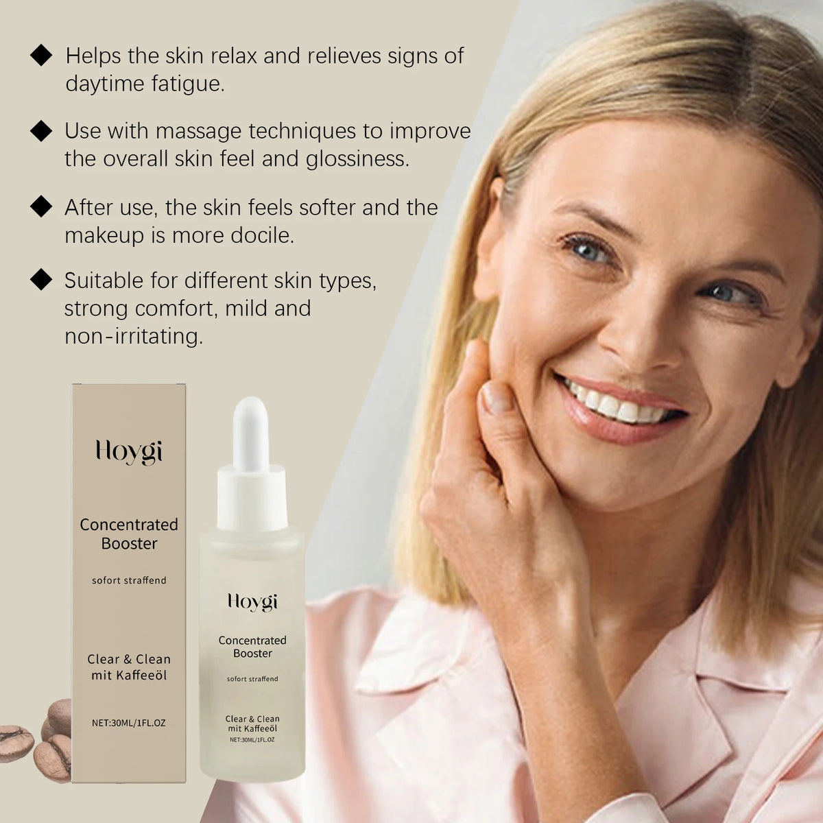 Hoygi Anti-Wrinkle and Firming Serum Moisturizing Facial Rejuvenation Deep Hydration Face Glowing Skin Care Overnight Mask 30g