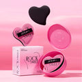 ROCK SWEET Cotton Candy Heart-shaped Pink Soft Makeup Soft Wet And Dry Dual-use Liquid Foundation Powder Puff