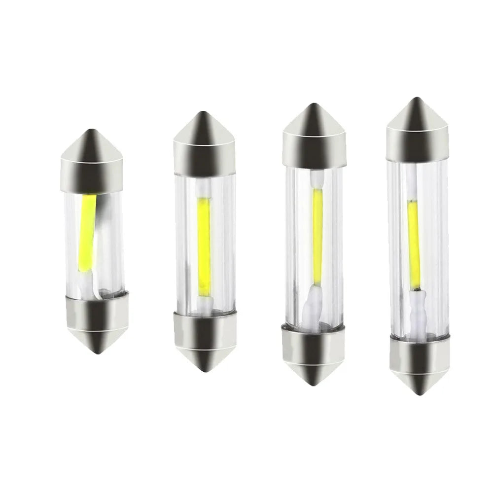 2PCS/4PCS 31 36 39 41mm Sv8.5 C5w C10w Led White Festoon Led Car Light Cob Interior Lighting Reading Signal Lamp Bulb 12V