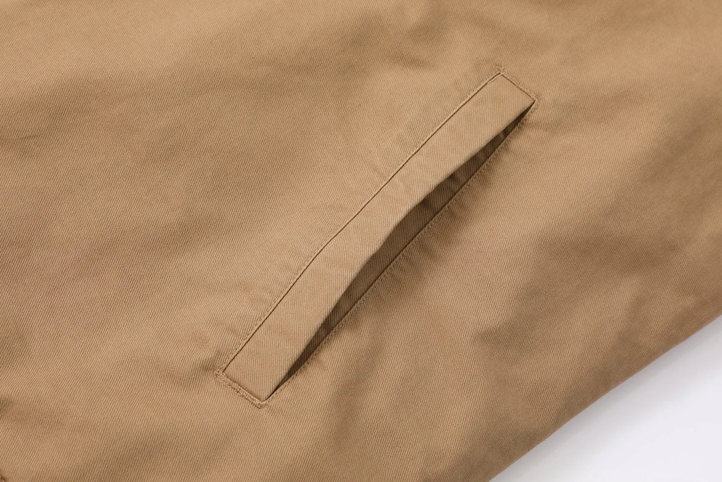 1940s N1 USN Thick Winter Mens Sherpa Fleece Deck Jacket Khaki Jungle Cloth Warm Heavyweight Vintage Parka Cotton Coat For Men