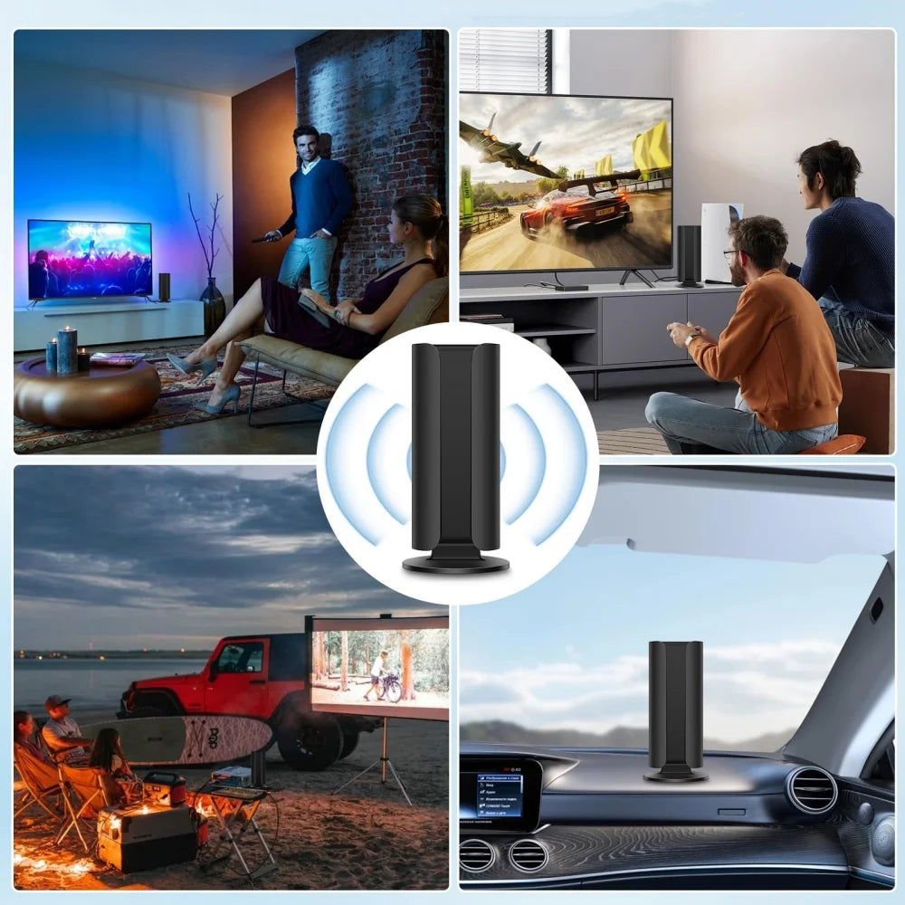 2026 TV Antenna for Smart TV and Old TVs 360° Signal Reception TV Antenna with Amplifier Digital HD TV Antenna