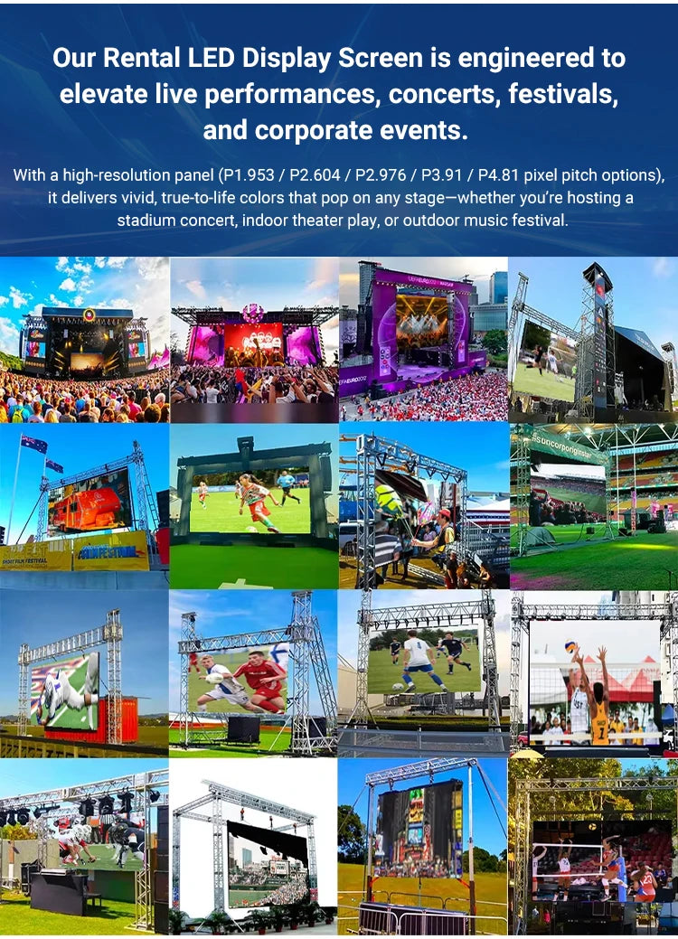 P3.91 IP65 Quick Setup LED Video Wall Multi-Scene Mall Rental Advertising Panel Screen
