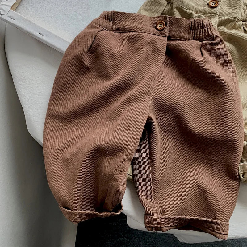 2026 New Solid Girls Harem Pants Spring Children Trousers Baby Long Pants Autumn Loose Kids Casual Pants Baby Clothes