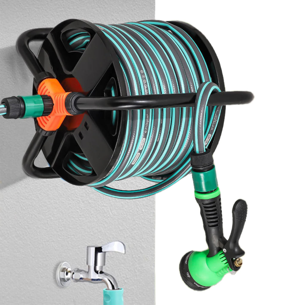 Water Pipe Storage Rack Wear Resist Single Arm Pipe Coiler Portable Hose Storage Reel for Home Garage Hose Storage