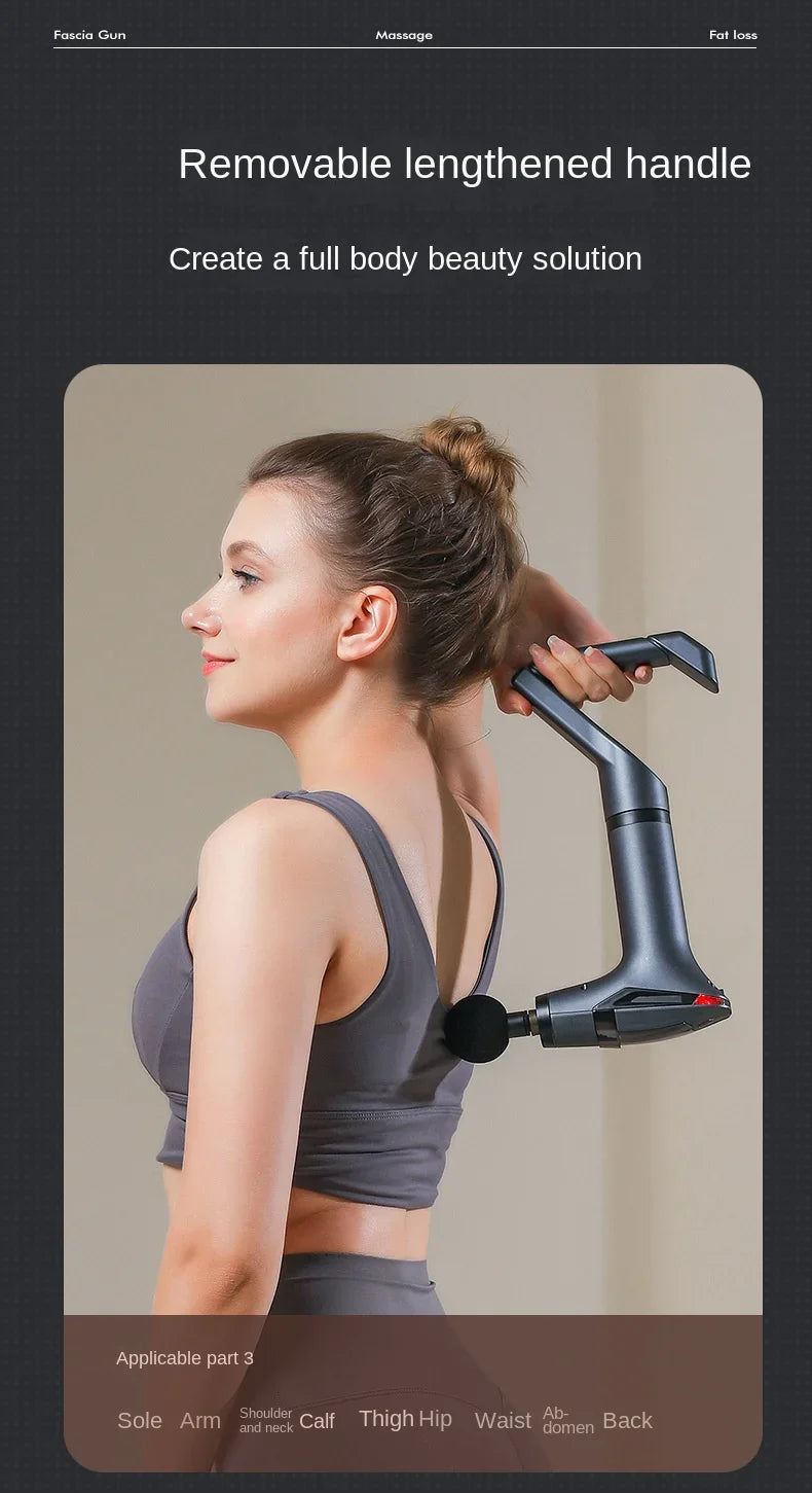Multi functional split band fascia gun with detachable handle vibration massage professional fitness muscle relaxation massager