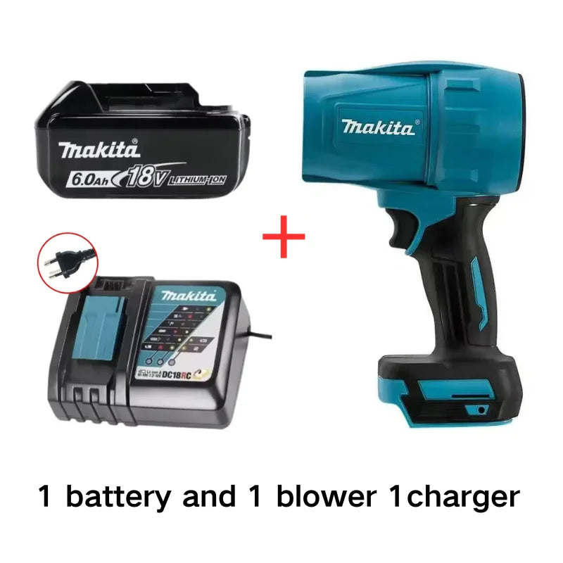 Makita 30000RPM Violent Blower Turbo Jet Fan Electric Air Duster Wind Speed Turbo 18VBattery Rechargeable With Light Car Cleanin