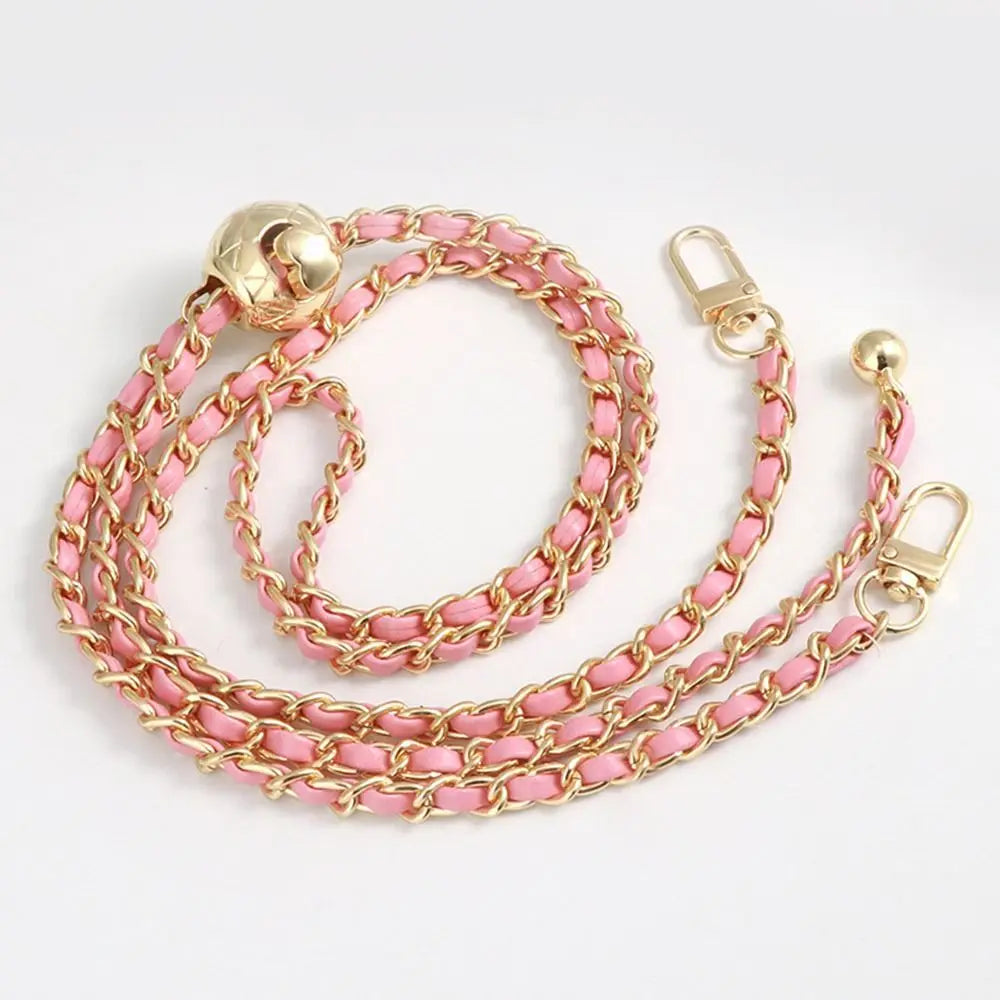 New Metal High-end Shoulder Strap Golden Balls Chain Adjustable Length Strap Replacement Shoulder Strap Non-fading Chain