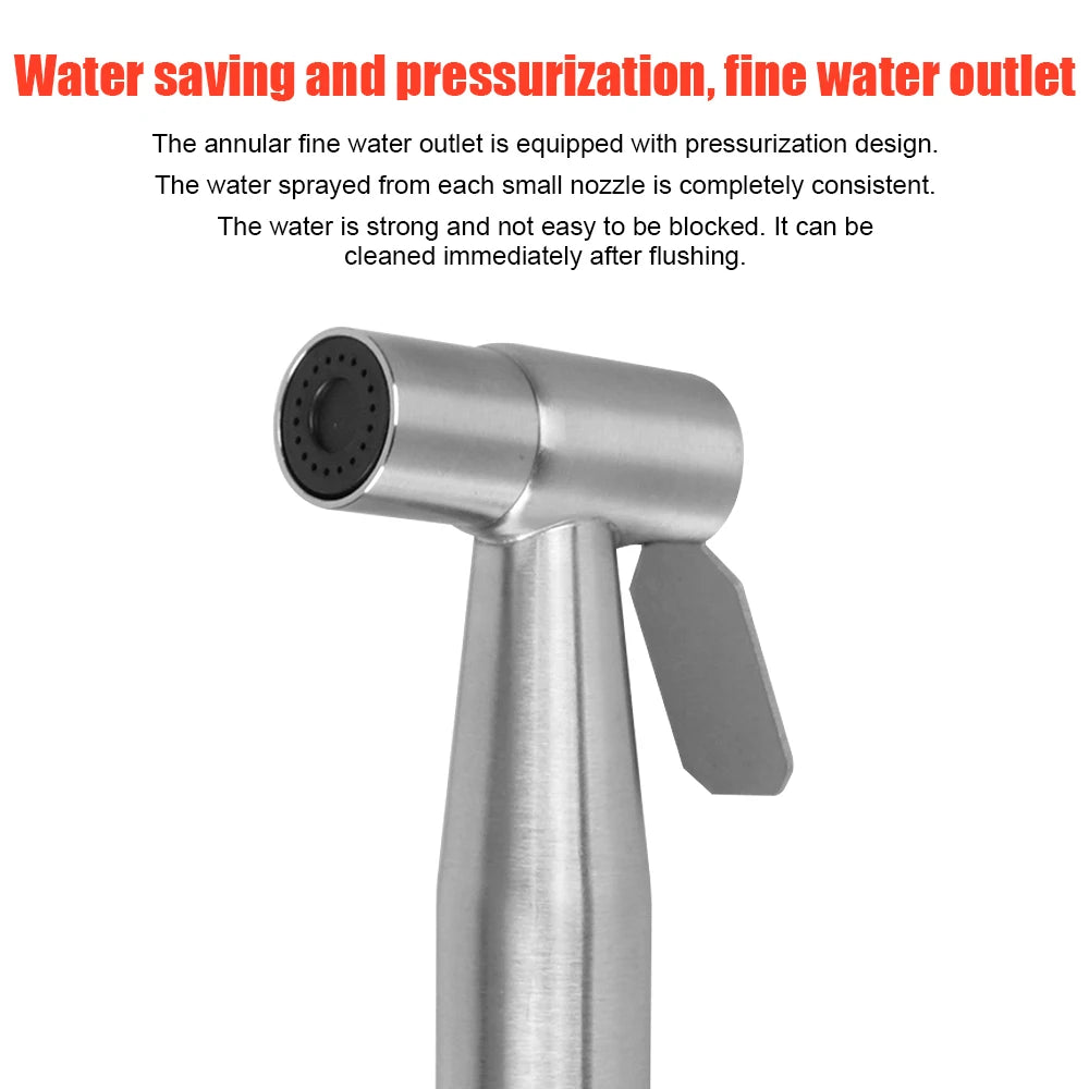 Handheld For Bathroom hand sprayer shower head Hand Bidet faucet self cleaning Bidet sprayer set For toilet Stainless Steel