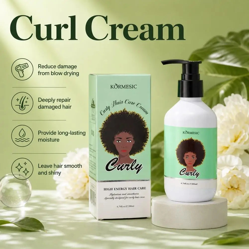 Curly Hair Styling Cream, Moisturizing and Nourishing Hair,Curly Hair Cream,Elasticity Styling Curly Hair Elasticity Conditioner