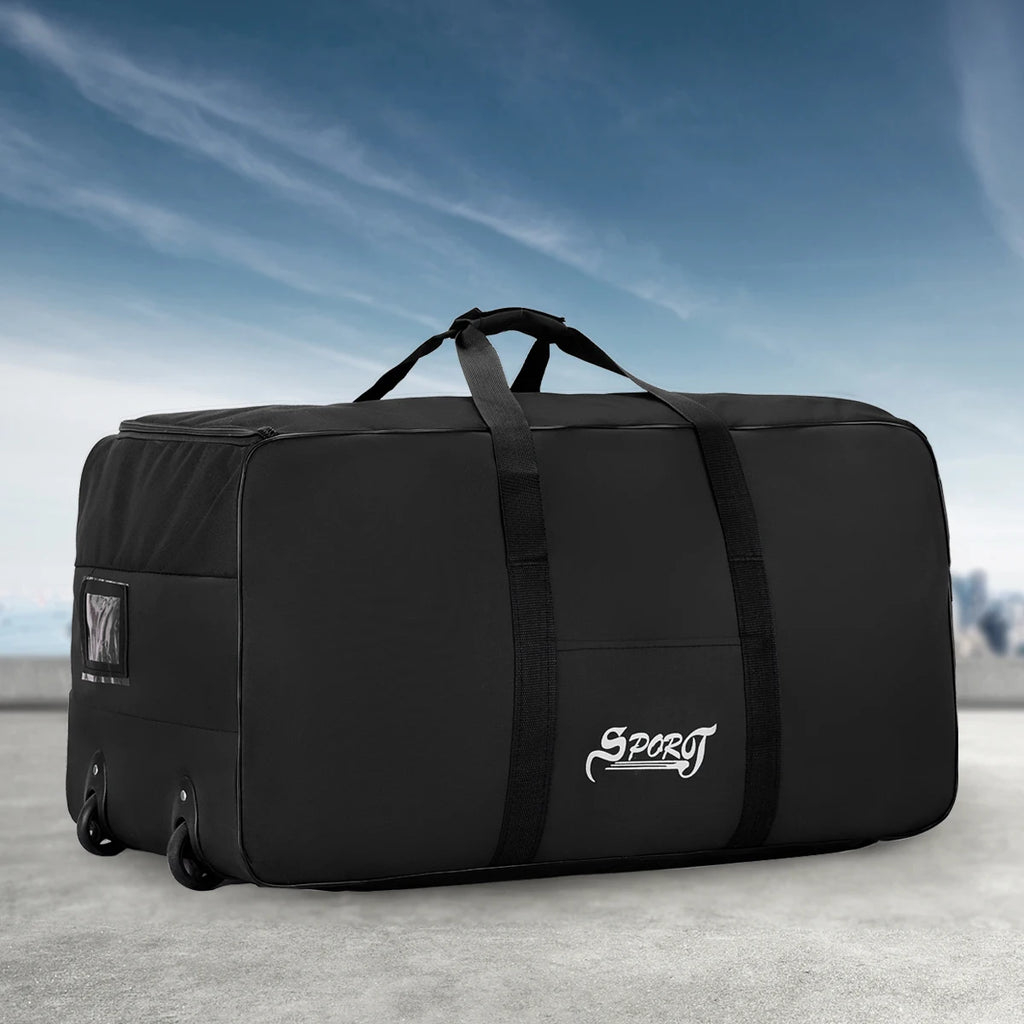 Outdoor Camping Picnic Equipment Storage Box, Tent Supplies Storage Box with Wheels, Large-Capacity Oversized Travel Bag