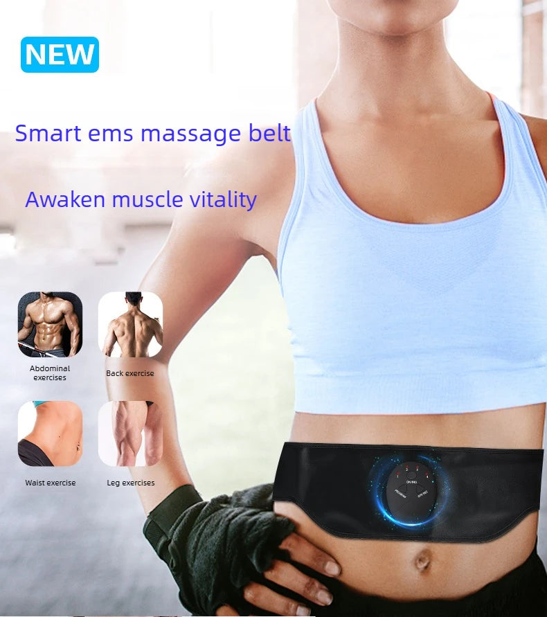 EMS Abdominal Slimming Massage Belt Fitness Waist Trainer for Belly Back Leg Arm Fat Shaping & Muscle Relief