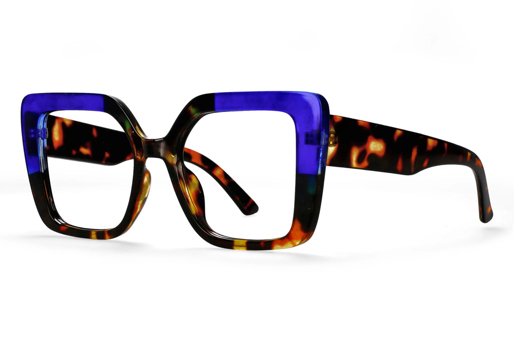 R56982 Colorful Large Size Reading Glasses Lady Trend Splicing Color Presbyopic Eyeglass Universal Prescription Spectacles Frame