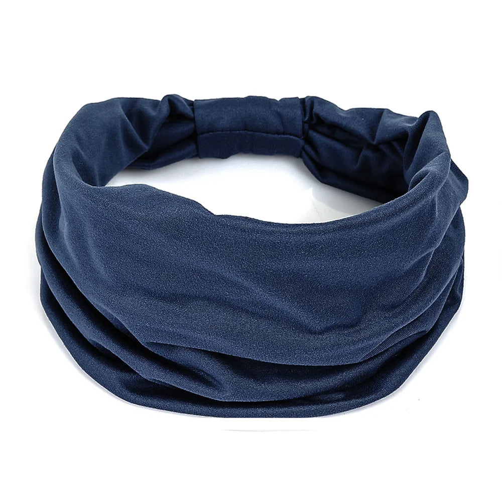 Wide Headbands For Women Non Slip Soft Elastic Hair Bands Yoga Running Sports Workout Gym Head Wraps Turbans Bandana