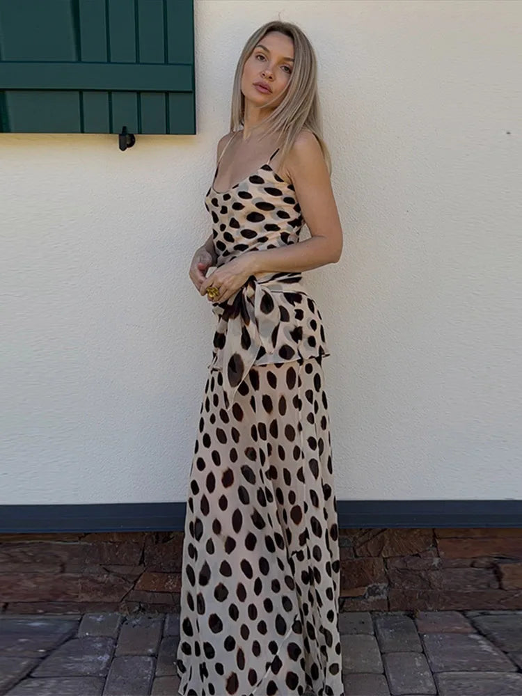 Urban Long Dress Animal Print Women Dress Sexy V-neck Ruched Drawstring Female Dresses 2026 Summer Party Lady Street Robe