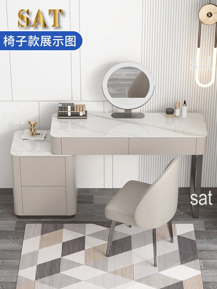 Modern Vanity Table with Mirror & Storage