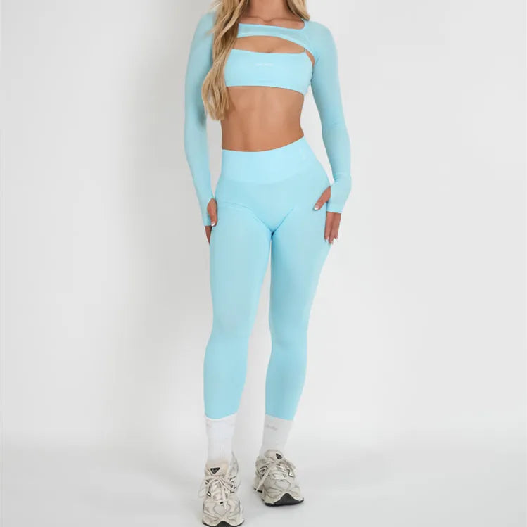 2/3PCS NoLogo Seamless DVision Yoga Set Women Workout Scrunch Leggings Strappy Sports Bra Fitness Gym Shorts Workout Suits XP65