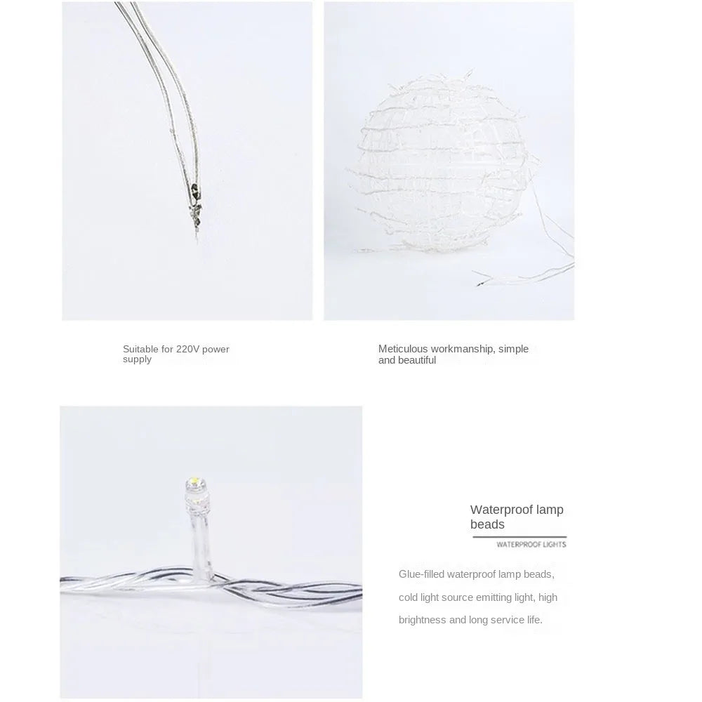New 20CM Hanging Light LED Light Multiple Colors Rattan Ball LED Fairy Light String Tree