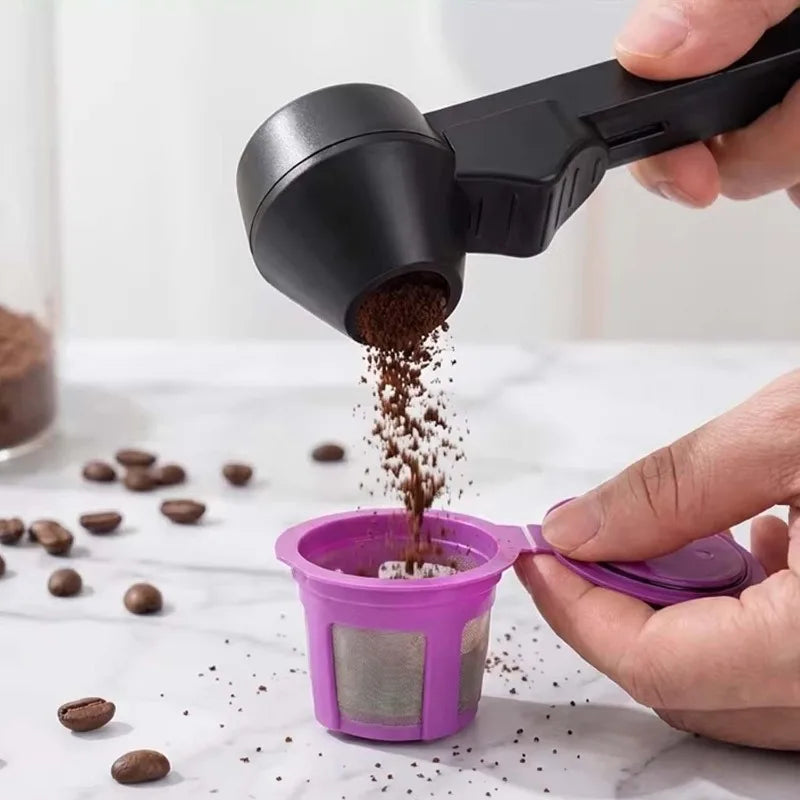 1/10pcs Sliding Leakproof Coffee Scoops Large Capacity Coffee Protein Milk Powder Measuring Spoon Portable Home Kitchen Gadgets