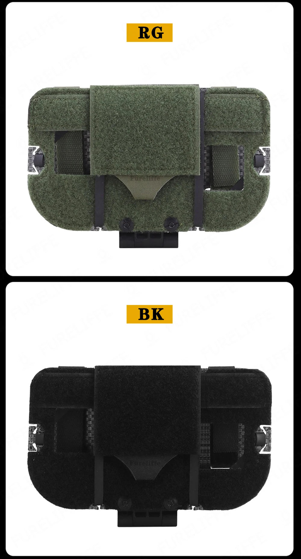Tactical Phone Pouch with MOLLE/PALS Strap, Foldable Chest Phone Holder for Navigation & Tactical Vest Accessory