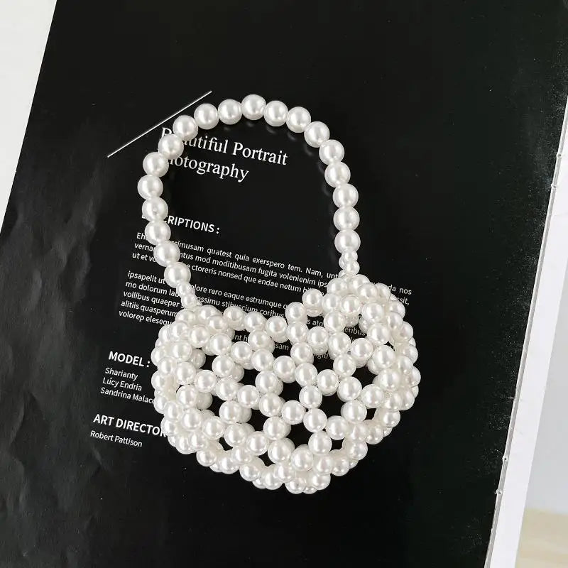 Pearl Beaded Heart Bag for Kids & Girls Sweet Love Shape Mini Fashion Handbag Cute Daily Accessory Gift Option