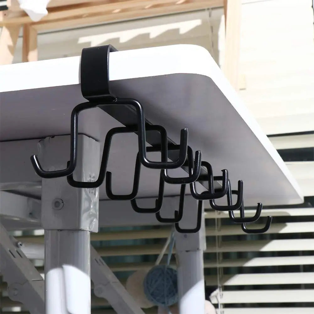 1 PCS Multifunctional Kitchen Organizer High Quality Double-row Cabinet Hook Durable Hanging Cup Holder