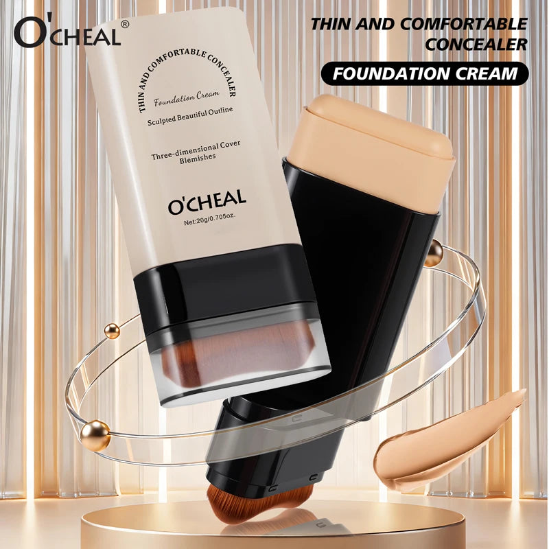 Double-Headed Foundation Make-Up Stick, Waterproof, Set Makeup, conceal, Moisturize, Control Oil, Brighten, No Makeup Transfer