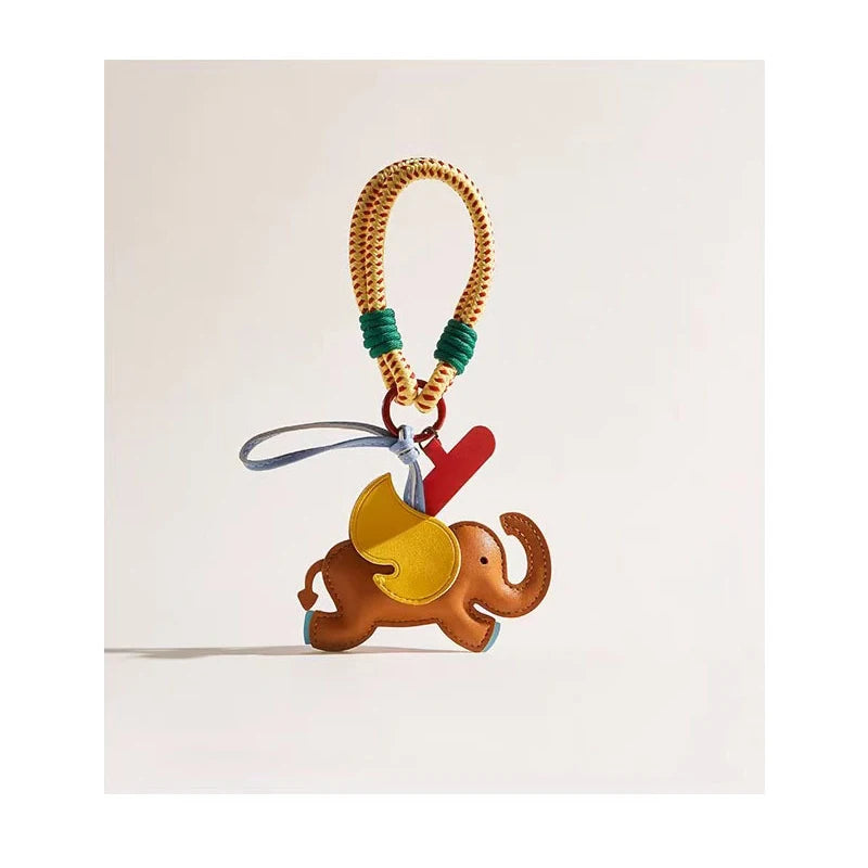 Cute and Playful Leather Dumbo Bag Pendant Bag Charm Bag Accessories School Bag Backpack Charm