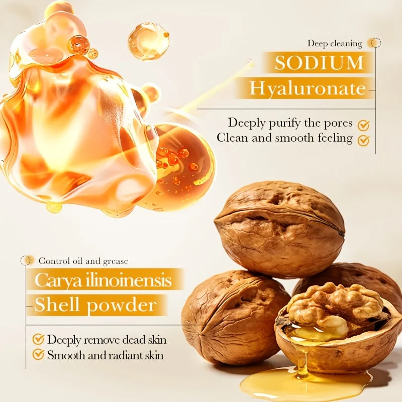 2Pcs Turmeric Niacinamide Facial Scrub Deep Cleansing Hydrating Exfoliating Balm Brightening and Radiance for Healthy Skin