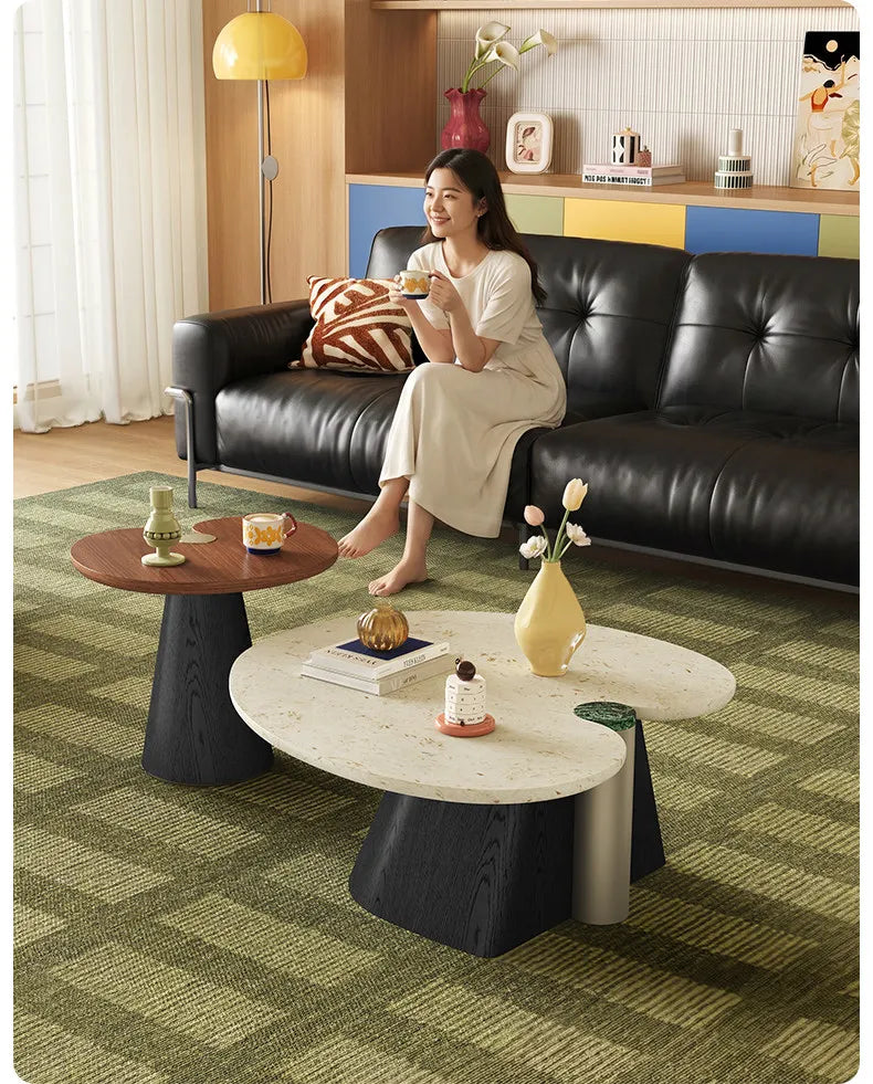 Modern Side Table Small Basses Hotel Irregular Coffee Table Garden Apartment Mesa De Centro Sala Japandi Style Furniture