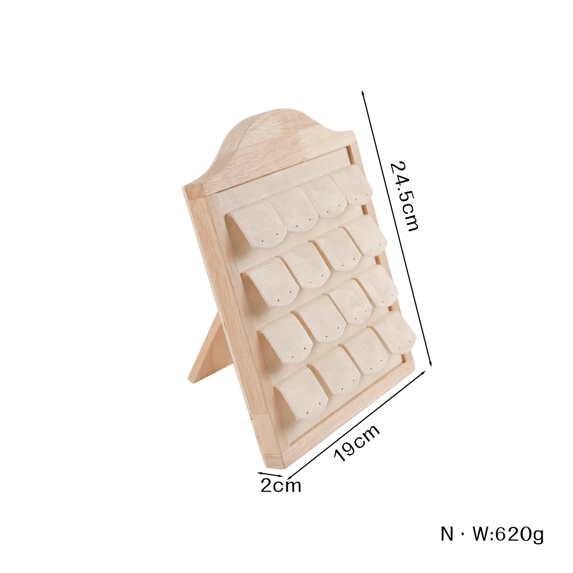 1 Pcs Wood Earrings Ring Photo Frame Jewelry Display Stand Jewelry Rack Velvet Jewelry Storage Tray Store Counter Props Show