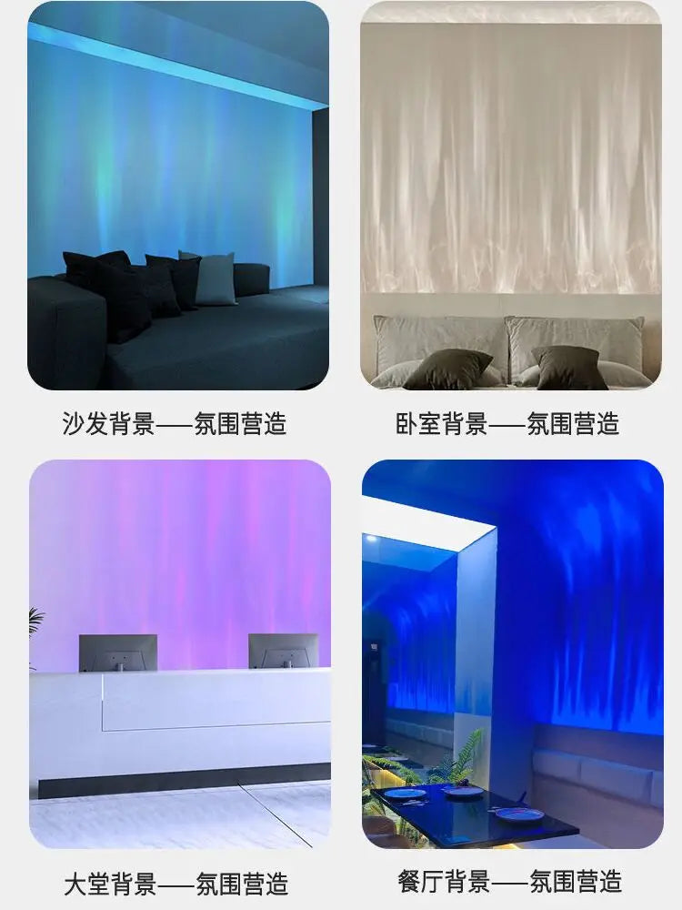 Water ripple wal washer background light bar restaurant KTV living room decoration atmosphere light